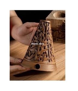 Brûleur Bakhoor en fer et bois avec boîte en acrylique Brûleur d'encens de qualité de luxe Dernière conception Forme personnalisée Mabkhar - Product Image 6
