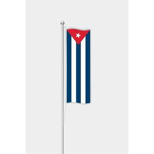 Drapeau Cuba en aluminium pour l'extérieur, design vertical avec impression numérique, bannières et drapeaux élégants en soie - Product Image 1