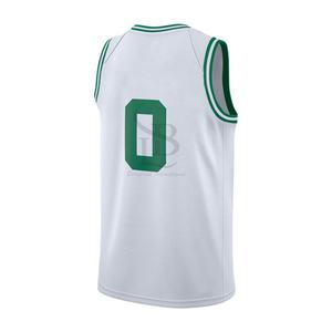 Camiseta de Baloncesto de Secado Rápido en Color Verde y Blanco, Fabricante y Proveedor de Camisetas de Baloncesto Profesionales, OEM - Product Image 2