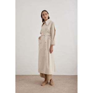 Trench-coat pour femme avec détail en pierre - Product Image 4
