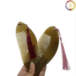 Vietnam peigne en corne de buffle naturel fait à la main poli artisanat accessoire décoratif rustique écologique souvenir cadeau - Product Image 2