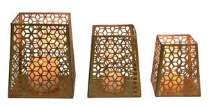 ชุดเชิงเทียนทรงเสา 2 ชิ้น งานเหล็กฉลุลายโบราณ ทำมือ สำหรับตกแต่งบ้านในวันคริสต์มาสและวันวาเลนไทน์ - Product Image 5