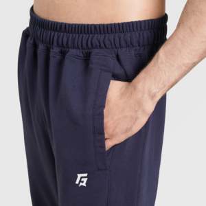 Pantalon Cargo Personnalisable avec Logo pour Homme, Bleu Marine, 100% Coton Côtelé, Style Formel, Fermeture Éclair Décorative, Tailles XL à 6XL, Coupe Droite - Product Image 6