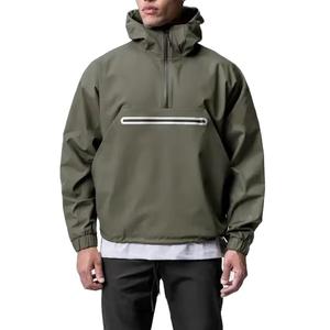 Custom <b>Men's</b> Women's Casual Soft Shell Outdoor Waterproof Windbreaker Bomber Coat Stand Collar <b>Fleece</b>-Lined Front for Winter - Product Image 5