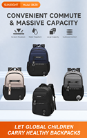 SUN EIGHT Sac à dos scolaire extra large de 20 pouces pour les étudiants du lycée et du collège, sac à dos léger pour ordinateur portable, modèle 8628