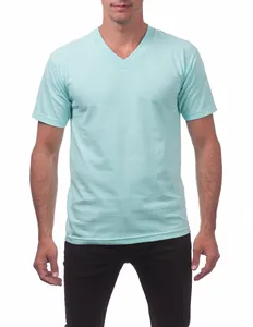 VネックTシャツカジュアルプレーンクイックドライVネックプラスサイズコットンポリエステルTシャツ通気性OEM高品質カスタムロゴ