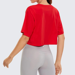 Custom Printed Women's Breathable <b>Crop</b> Top <b>T</b>-<b>Shirts</b> Casual Slim <b>Fit</b> Tees Wholesale <b>Crop</b> Top for Women's OVERSEAS SPORTS - Product Image 2