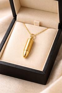 Vente flash : Pendentif balle de 1 pouce en or jaune 14 carats massif, minimaliste, pour homme, accessoire unisexe, fournisseur - Product Image 2