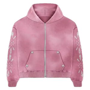 Nouveauté Survêtements personnalisés avec logo imprimé rose délavé à l'acide Survêtements décontractés pour femmes Vêtements de rue pour femmes Ensembles vintage - Product Image 2