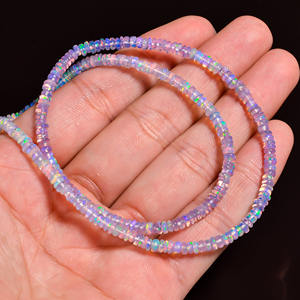 Cuentas redondas de ópalo etíope, piedras preciosas de cuentas de ópalo Ultra, cuentas de ópalo, cuentas redondas de ópalo de fuego múltiple, fabricación de joyas de ópalo de piedras preciosas - Product Image 1