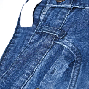 Jeans baggy droits en denim pour hommes de coupe ample personnalisés vente en gros de streetwear pour la saison de printemps hiver respirant lavable solide - Product Image 3