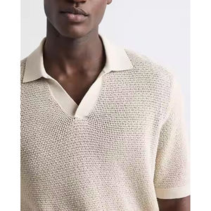 Ropa informal para hombre, polos, superventas, nuevo diseño, logotipo personalizado, polos transpirables de Color sólido para hombre - Product Image 5