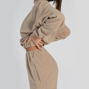 Chándal de algodón para mujer, chándal de manga larga, informal, al por mayor, ropa de gimnasio, ropa holgada para correr, chándal cómodo - Product Image 4