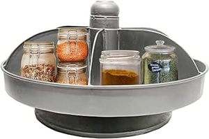 Bandeja Giratoria Metálica Única - Bandeja Giratoria Metálica de 6 Compartimentos para Ferretería - Bandeja Dividida para Servir Aperitivos y Dulces en Fiestas - Product Image 5