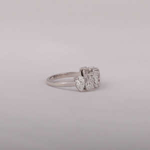 1.9 TCW poire taille laboratoire cultivé diamant alliance 18kt or massif Style classique or certifié anniversaire cadeau anneaux à la mode - Product Image 4