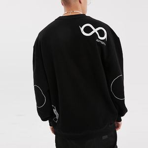 OEM personalizado de impresión de cuello redondo de peso pesado de algodón de gran tamaño sudadera de los hombres baratos - Product Image 4