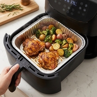 Plateau de cuisson en aluminium de forme carrée pour rôtir, griller et conserver les aliments