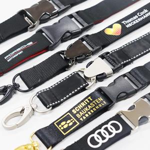 Bán Buôn Tùy Chỉnh Polyester Dây Buộc Thẻ Chủ Văn Phòng Với Móc Biểu Tượng Tùy Chỉnh Màn Hình Lụa In Ấn Nylon Sợi Dây Thừng Jacquard Dây Buộc - Product Image 6