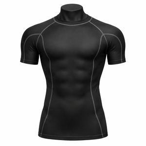 Camiseta de compresión de secado rápido para hombre, para entrenamiento al aire libre, correr, gimnasio, ejercicio, transpirable. - Product Image 1