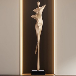 Objet de table en métal élégant Sculpture de table de designer unique Accent décoratif contemporain ajoute de l'énergie artistique - Product Image 1