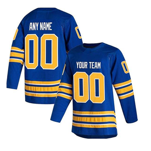 Ropa deportiva de entrenamiento de manga larga de secado rápido al mejor precio con camiseta de hockey sobre hielo con logotipo de impresión por sublimación de equipo personalizable para hombres - Product Image 1