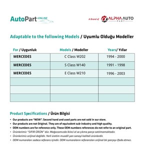 ยางซีลกระจกมองข้างสำหรับรถยนต์เมอร์เซเดสเบนซ์ รุ่น W202, W140, W210  MR2215 - Product Image 6