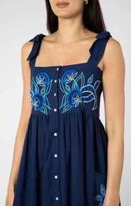 2024 verano vacaciones Sexy Maxi Fiesta blanco Vintage tul vestido Cottagecore flor bordado Slip Casual vestidos largos para mujeres - Product Image 4