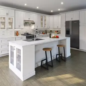 Màu nâu đồ nội thất hiện đại có độ bóng cao tủ bếp Mỹ tủ bếp Tiger Oak phụ kiện tủ bếp