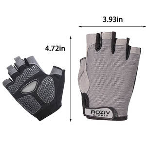 Roziv Sports Neoprene Half-Finger Lightweight Breathable <b>Gym</b> Gloves for <b>Weight</b> Lifting and Workout - Product Image 3