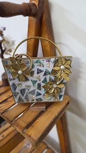 Indian Mother of Pearl Clutch Party Bag Mop Evening <b>Purse</b> Wedding Clutch Wholesale Suppliers from India - Product Image 2