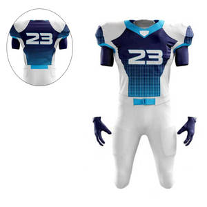 Conjunto de Jersey y pantalón de fútbol americano con uniforme acolchado transpirable con número de nombre personalizado para partidos de entrenamiento de equipos o torneos - Product Image 3