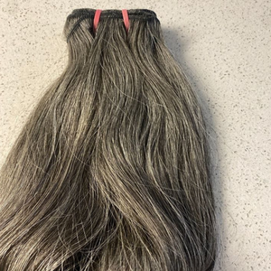 Extensiones de Cabello Remy Indio Rizado Gris Natural de Alta Calidad, con Doble Trama a Máquina, Color Claro, Puntas Dobles - Product Image 6