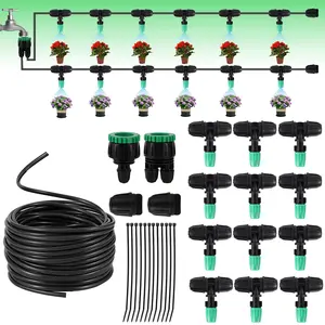 10M DIY Automatic Garden Irrigation Atomizing Nozzle Set Misting Watering Kit Farm Irrigation System