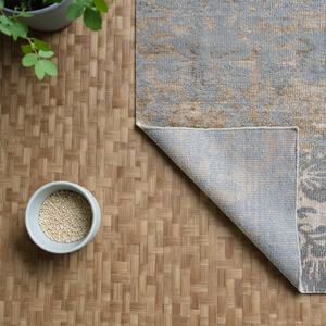 Alfombra de Lana Anudada a Mano de Primera Calidad |   Patrón Geométrico |   Alfombra Moderna Azul Beige |   Alfombra Antideslizante Ecológica de Pelo Medio - Product Image 5