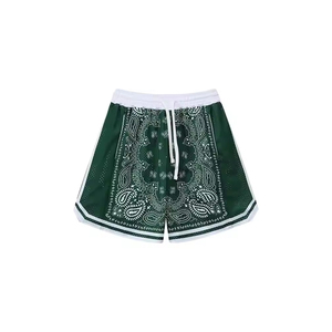 Pantalones Cortos Deportivos Personalizados para Hombre, de Malla Verde, para Correr al Aire Libre, de Secado Rápido, Transpirables, Ligeros, con Patrón Sólido, de Poliéster/Algodón - Product Image 1
