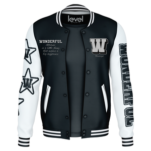 Chaqueta Varsity de Lona para Hombre, Personalizada OEM, de Alta Calidad, con Bordado, Cuello Alto, para Invierno - Product Image 1