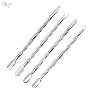 ชุดอุปกรณ์ทำเล็บมือและเล็บเท้าที่ดันหนังกำพร้าและตะไบเท้าแบบสองหัวทำจากสแตนเลส - Product Image 5