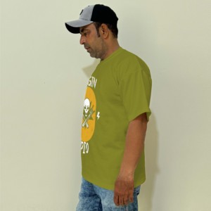 T-shirt de sport surdimensionné pour homme avec col rond imprimé numériquement 100% coton écologique et respirant pour le sport - Product Image 5