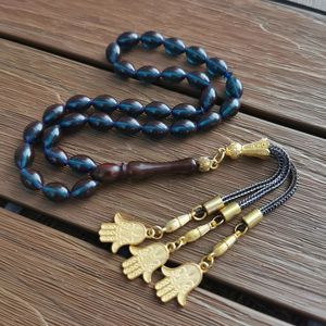 ลูกประคำสีเทอร์ควอยซ์ทรงพลังออกแบบมาสำหรับสวดมนต์ทาสบิห์ด้วยลูกปัดเรซินธรรมชาติรูปทรง - Product Image 5