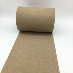 Serviette en rouleau rigide en pulpe de bambou recyclée écologique de haute qualité, blanche/marron, excellente absorption, personnalisable, pour soins personnels masculins - Product Image 5