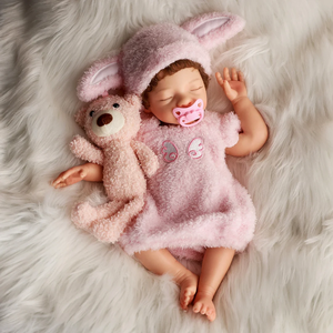 Babeside Toptan 16'' Tam Silikon Yeniden Doğmuş Bebek Bebek Gerçekçi Uyuyan Kız Moda Bebek Mini Yumuşak Oyuncak - Product Image 2