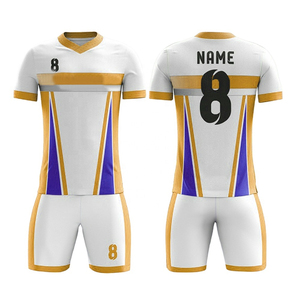 Uniformes de fútbol de poliéster transpirables OEM 100%, conjuntos personalizados para entrenamiento, uniformes de fútbol en blanco al por mayor - Product Image 3