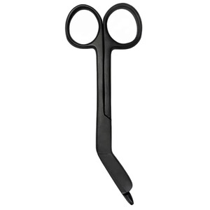 Tijeras para Vendajes de Acero Inoxidable Negras de 30g, Herramienta de Corte Médico con Punta Roma para una Extracción Segura de Vendajes, HERMANN MEDITECH - Product Image 4