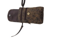 Minibolso de cuero personalizable para la cintura, bandolera pequeña ajustable para móvil, con logotipo, modelo de viaje elegante