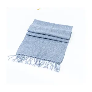 Soft Merino Wool Cashmere Blend Scarf in Dark Grey Knitted Wool Merino Cashmere Scarf Exporter