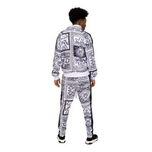 Ensemble de survêtement élégant pour hommes, streetwear surdimensionné, vintage, à séchage rapide, sweat-shirt et jogging pour hommes - Product Image 4