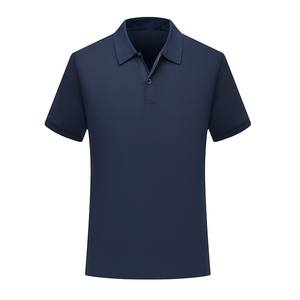 Vente en gros de t-shirts polo 100% coton pour hommes, tissu éponge de haute qualité, vêtements d'été décontractés et élégants, options de couleur d'impression personnalisées - Product Image 2
