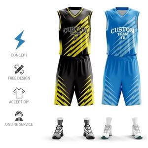 Conjunto de uniforme de baloncesto para hombre personalizado pantalones cortos de Jersey transpirables camisetas de práctica reversibles impresas - Product Image 5
