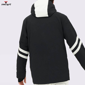 Chaqueta de esquí de invierno para hombre con estampado de cremallera impermeable de alta calidad personalizada con características transpirables que absorben la humedad - Product Image 3