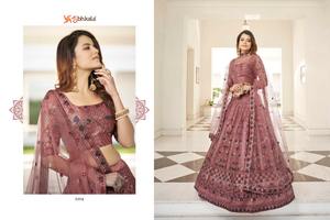 <b>Pink</b> Yellow Colored Printed with Thread Silk Fabricated Designer Lehenga Choli for Woman - Product Image 2